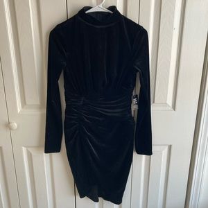 Black velvet dress